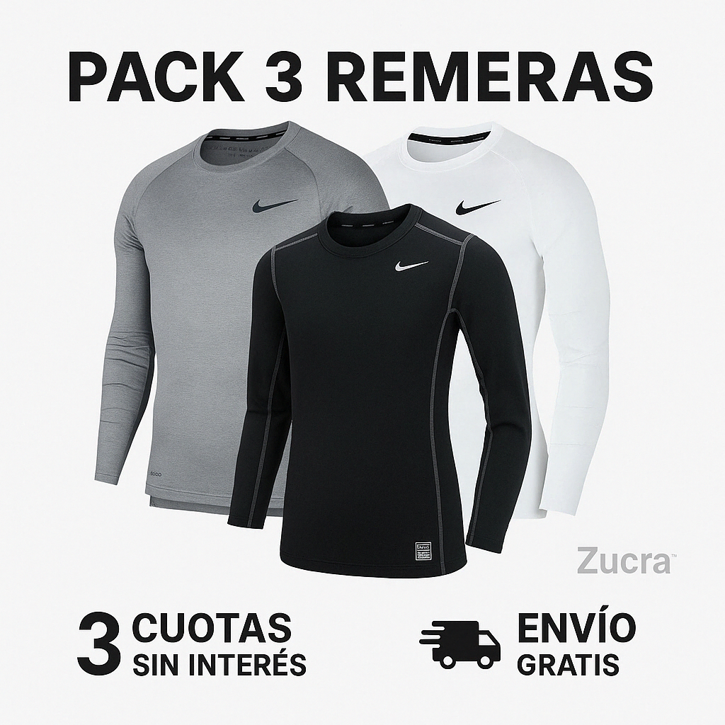 Pack 3 Remeras Térmicas